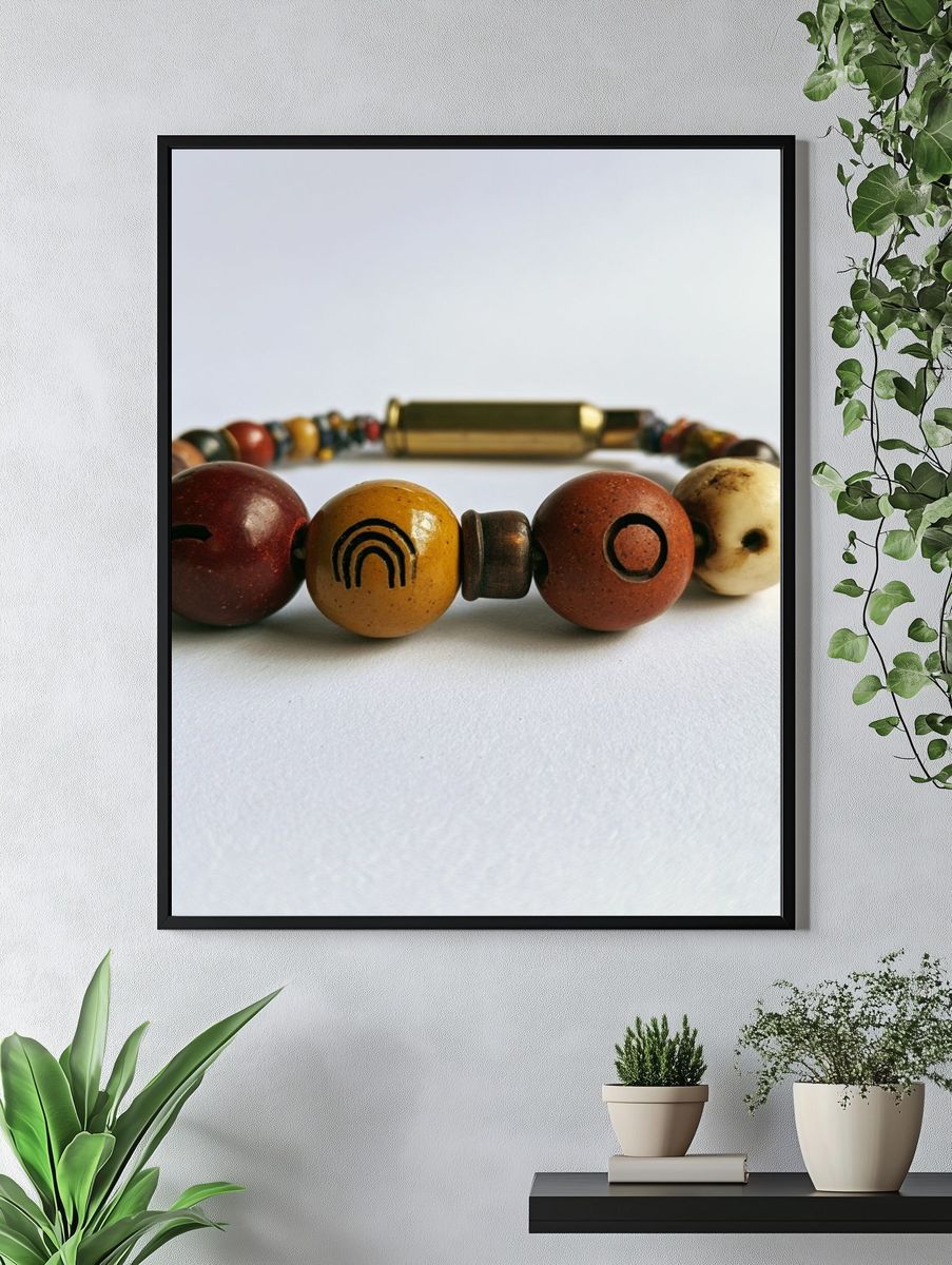 Boho Beaded Bracelet Photography Poster. — room view 4