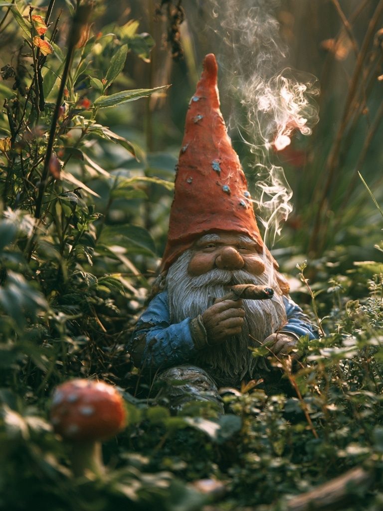Garden Gnome Portrait Print. poster — photography art