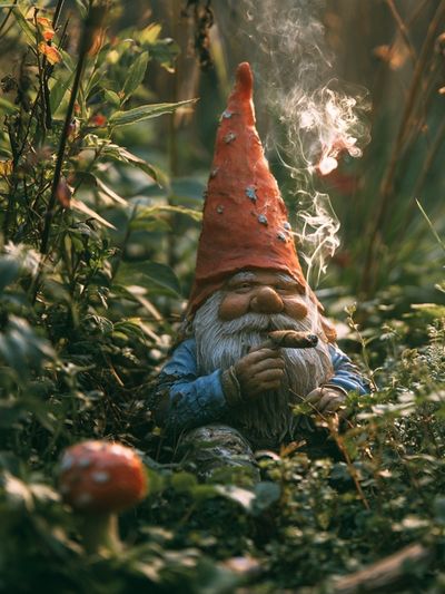 Garden Gnome Portrait Print.