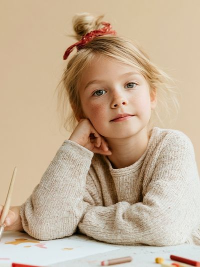 Blonde Girl Portrait Photography Poster.