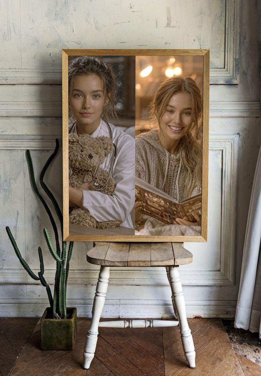 Cozy Family Portrait Photography Poster. — room view 1