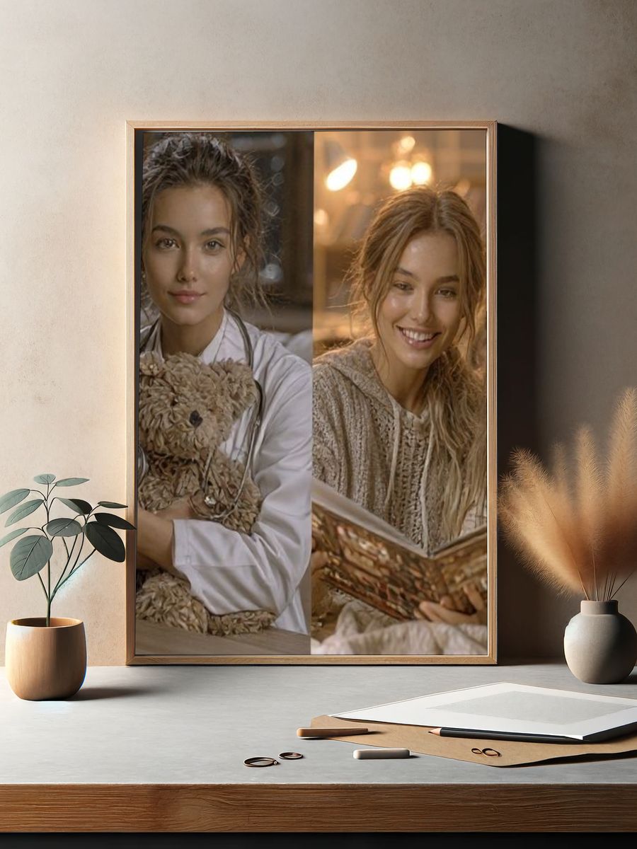 Cozy Family Portrait Photography Poster. — room view 2