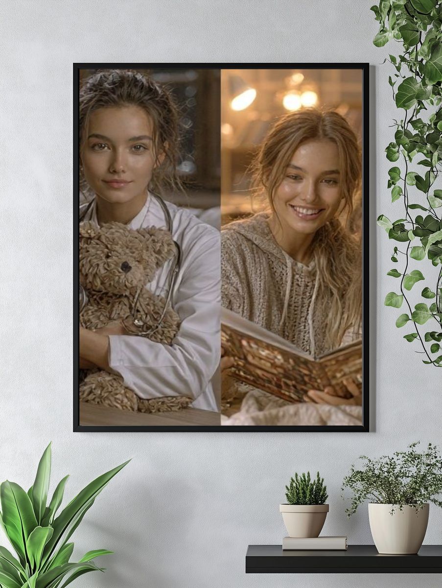 Cozy Family Portrait Photography Poster. — room view 4