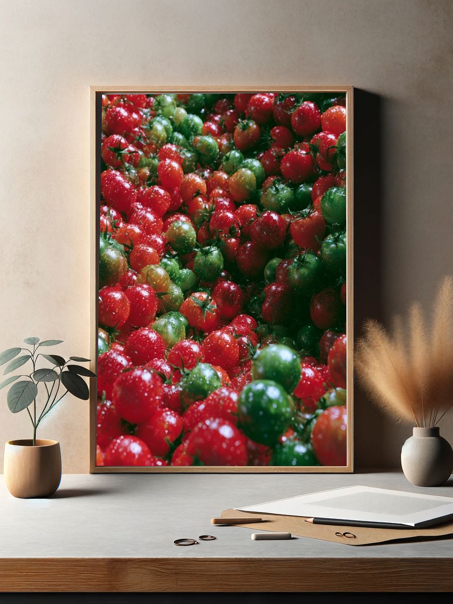 Tomato Harvest Photography Poster. — room view 2