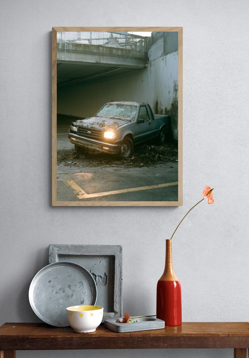 Abandoned Pickup Truck Photography Poster. — room view 3