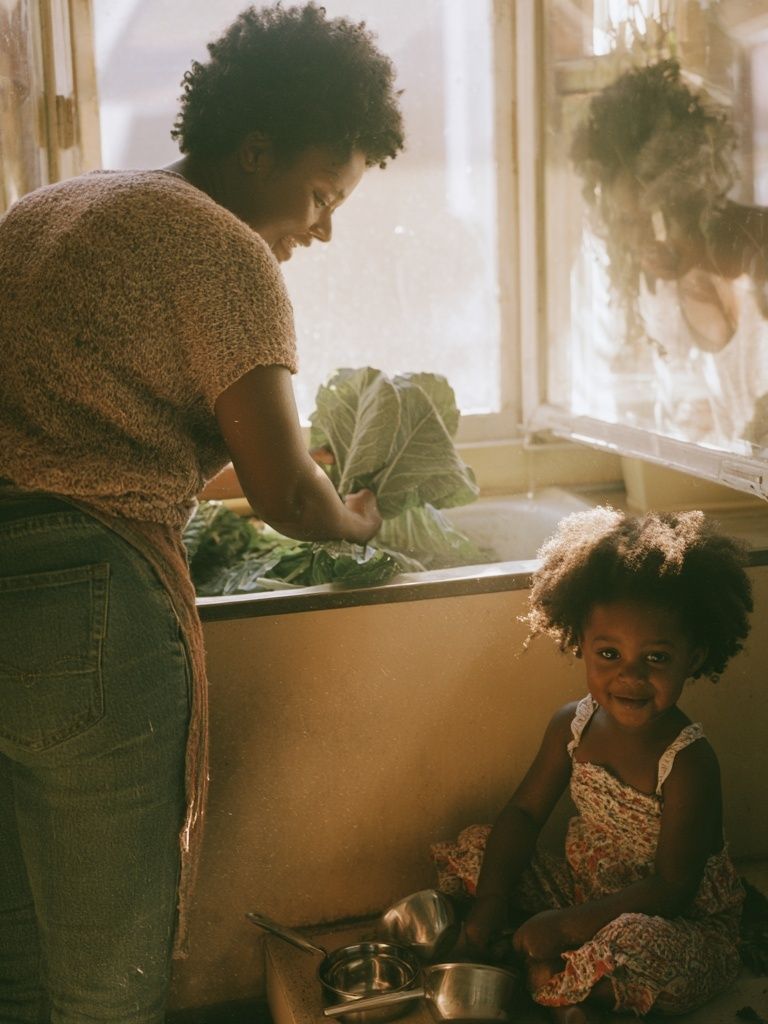 Sunlit Kitchen Moment Photography Poster. poster detail