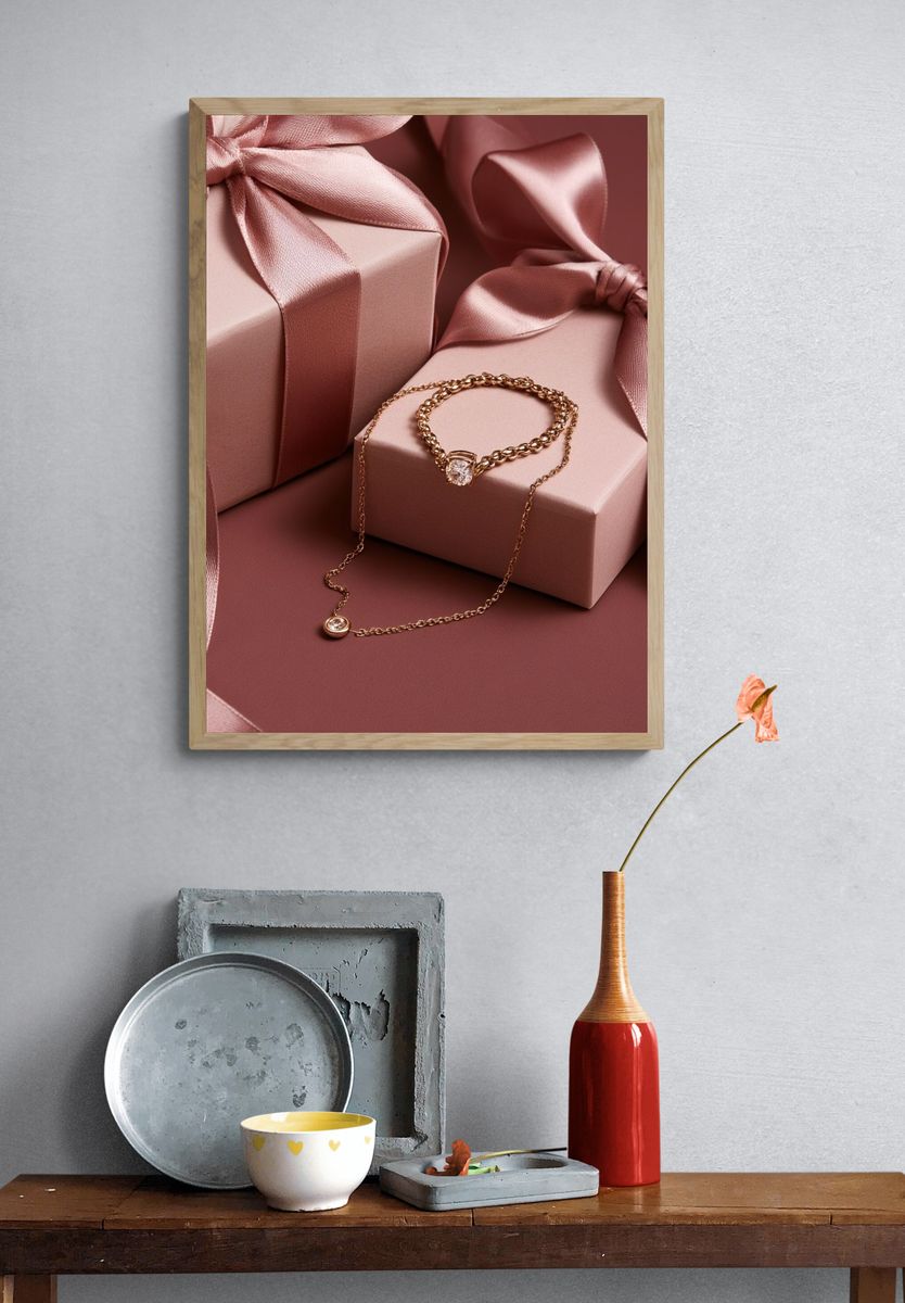 Luxury Gift Boxes Photography Poster. — room view 3