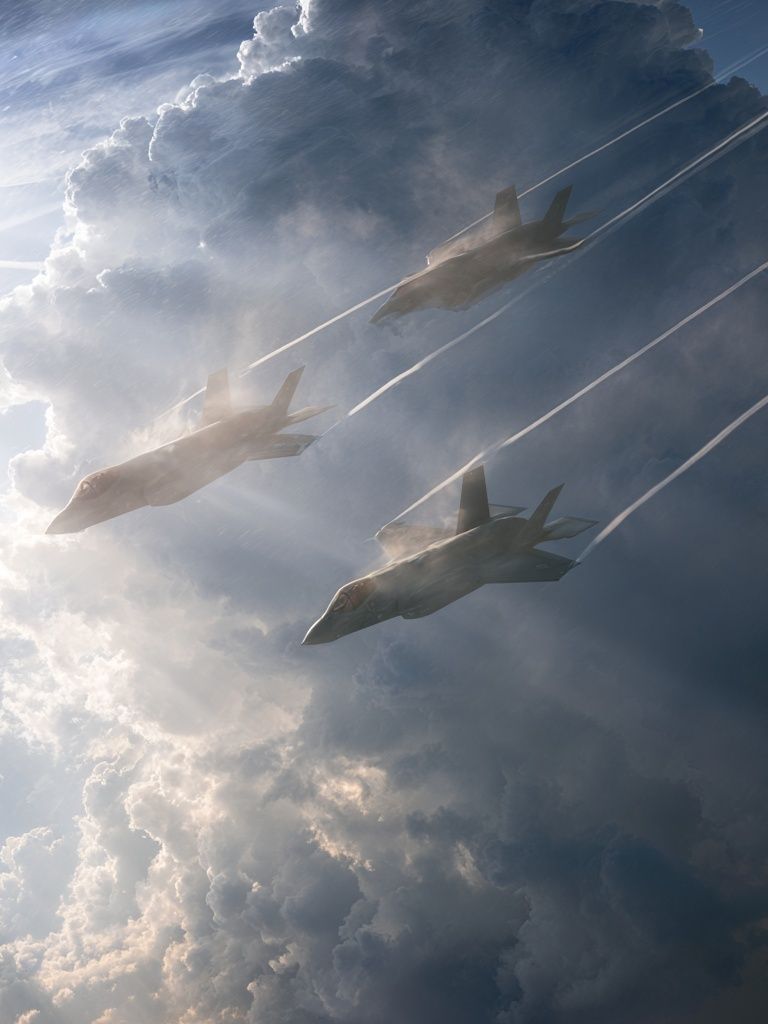Stealth Jets in Storm Clouds Poster. poster — photography art