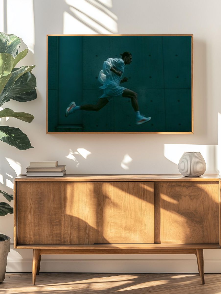 Runner in Motion Photography Poster. — room view 3