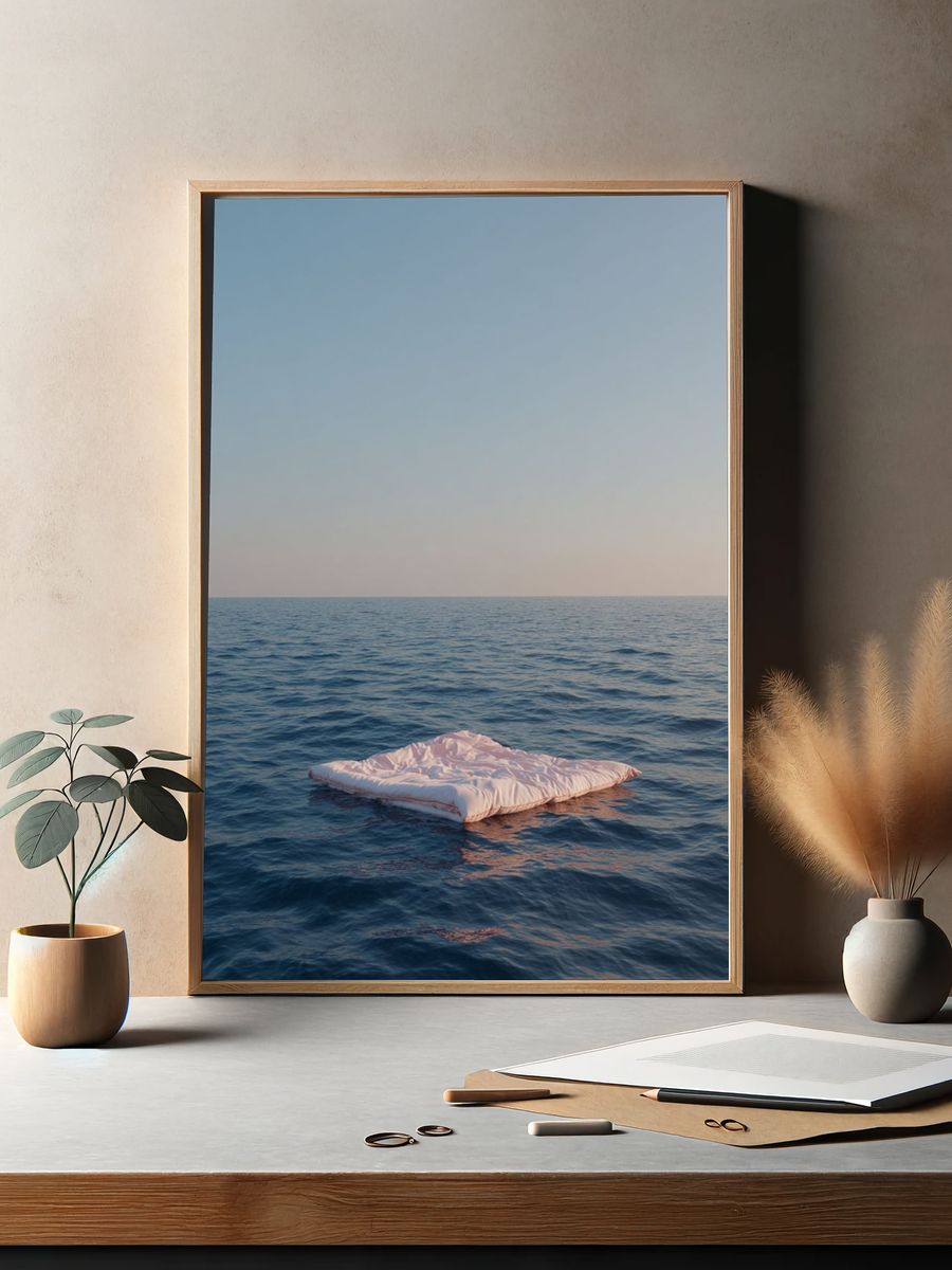 Floating Mattress Sea Print. — room view 2