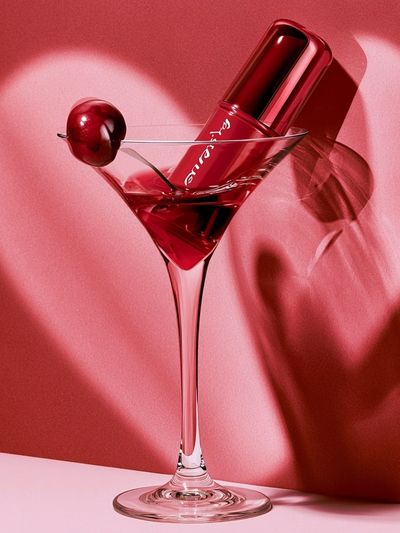 Red Cocktail Lipstick Poster.