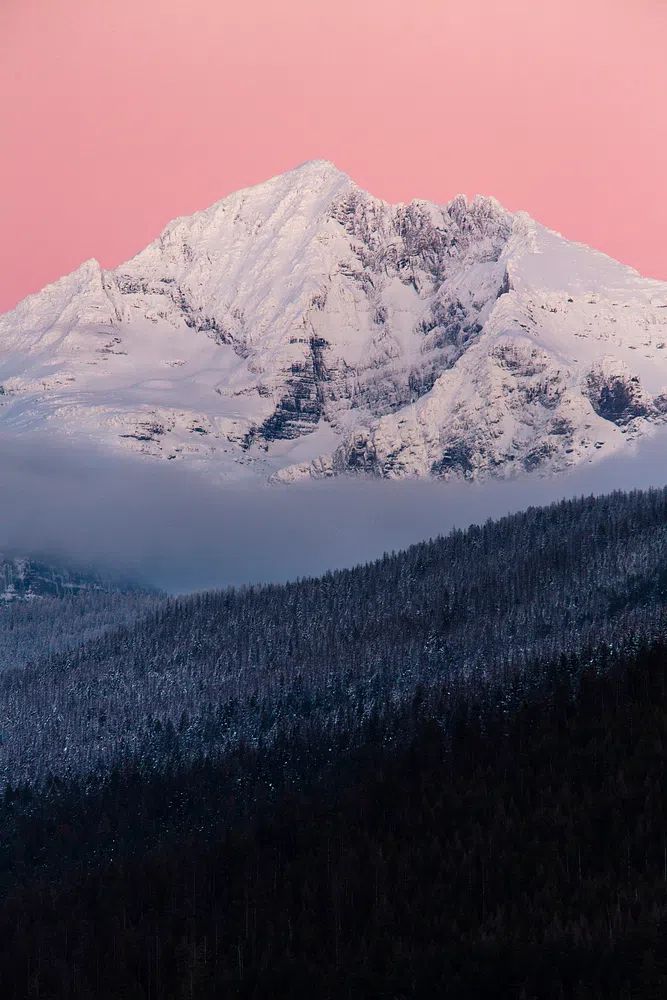 Gunsight Mountain Post Sunset. Original. poster detail