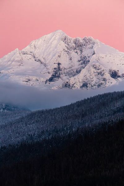 Gunsight Mountain Post Sunset. Original.