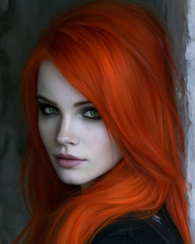 Red-Haired Portrait Photography Poster.