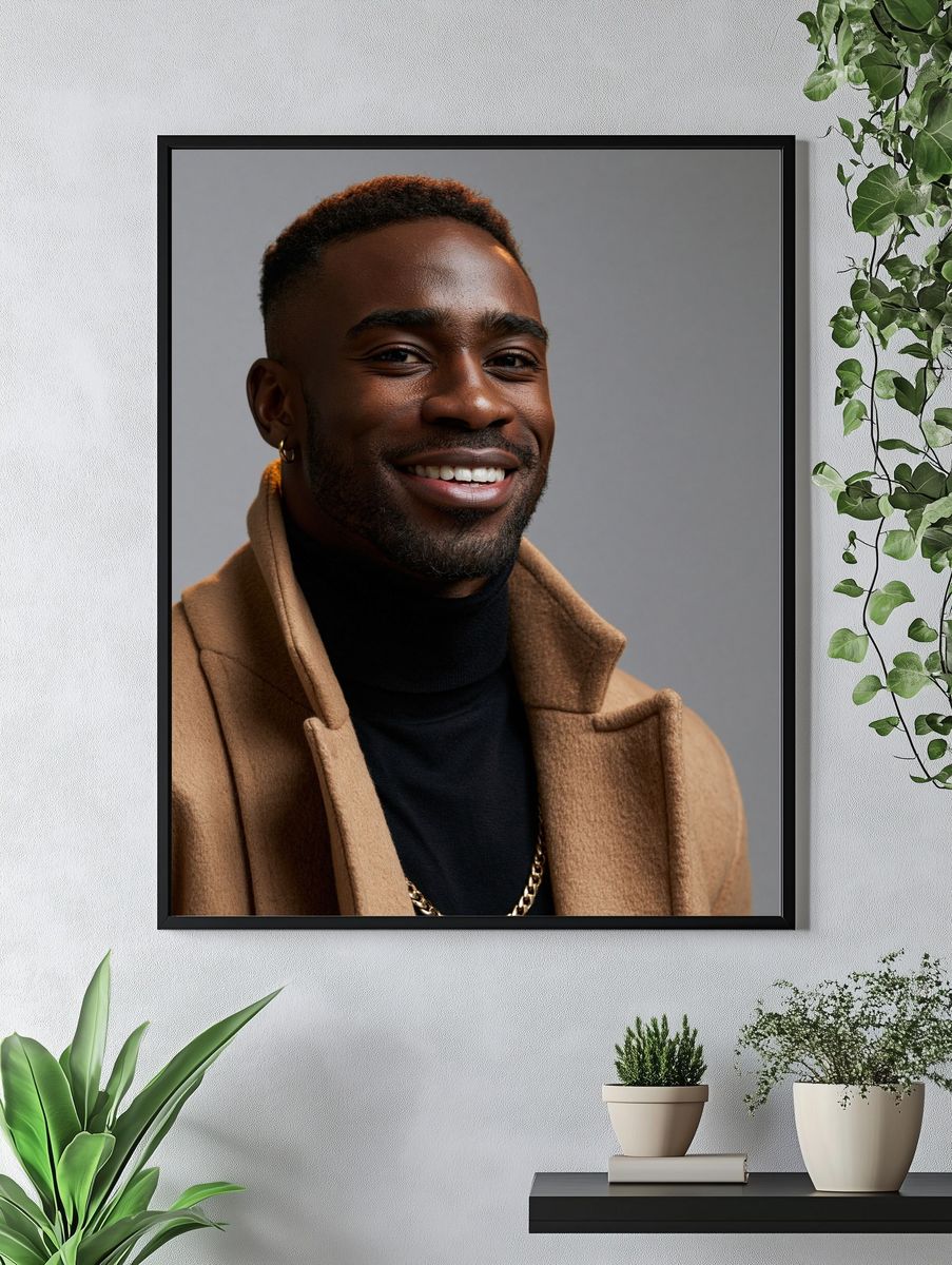 Smiling Portrait Photography Poster. — room view 4