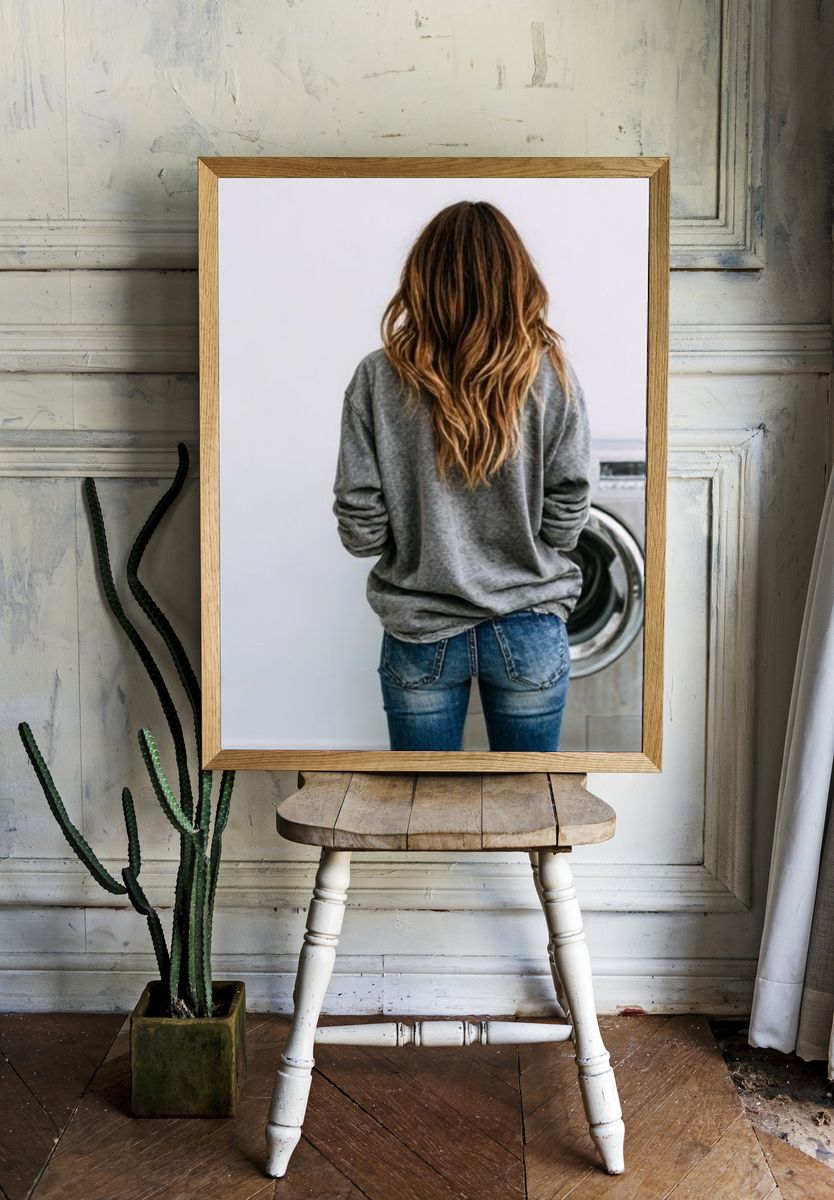 Laundry Room Portrait Photography Poster. — room view 1