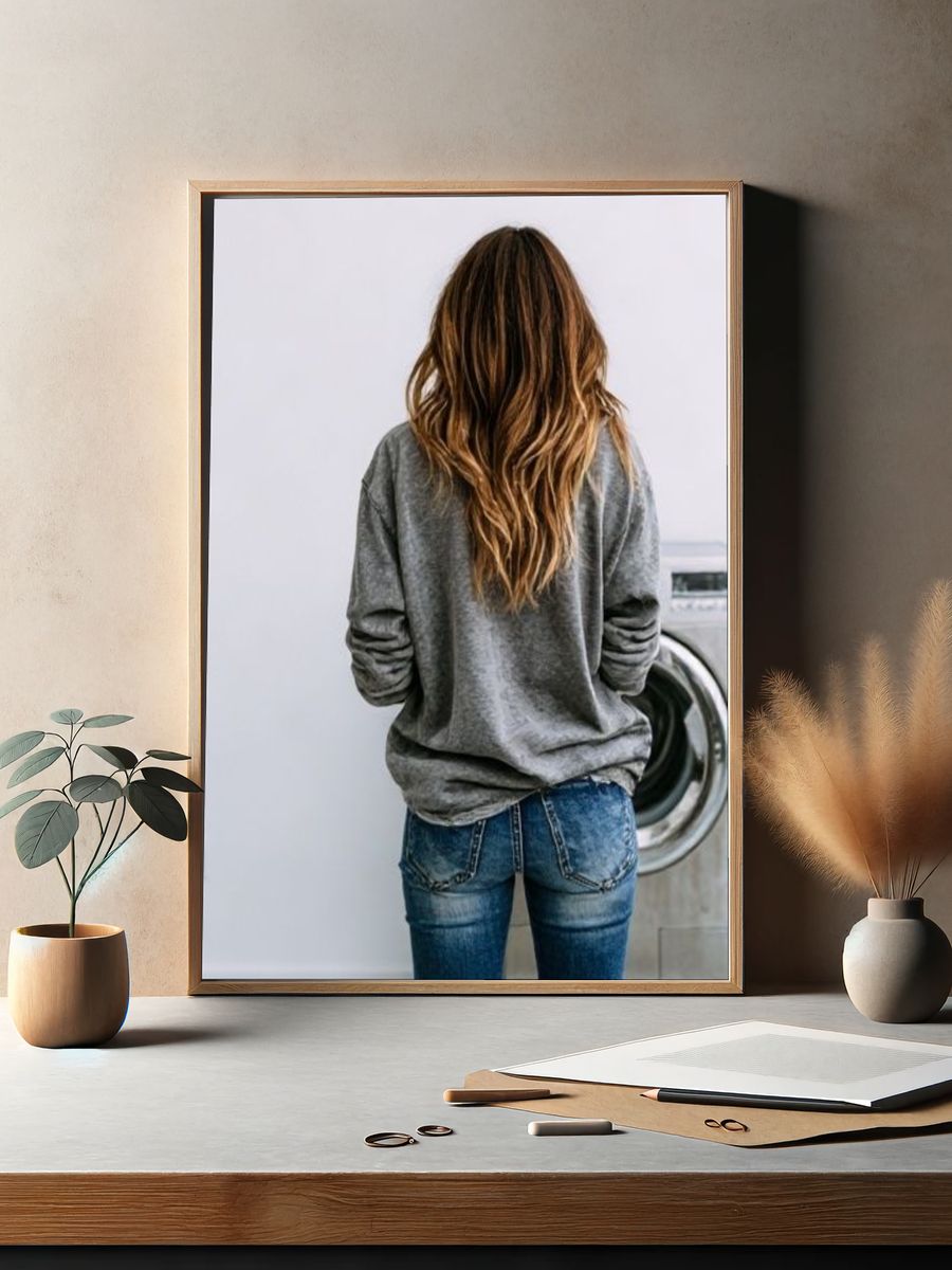 Laundry Room Portrait Photography Poster. — room view 2