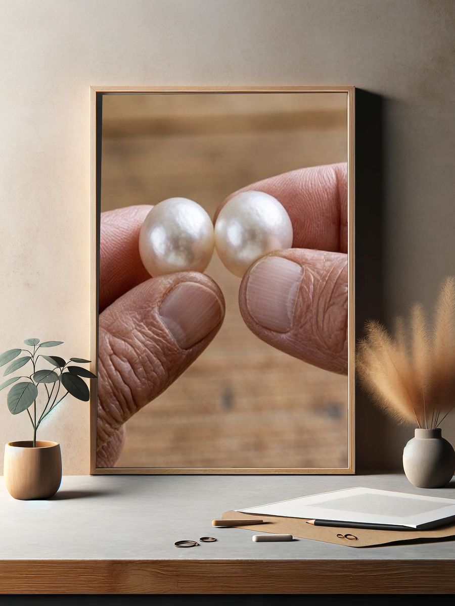 Pearl Hands Photography Print. — room view 2