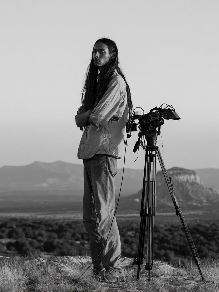 Desert Filmmaker Portrait Print. poster detail