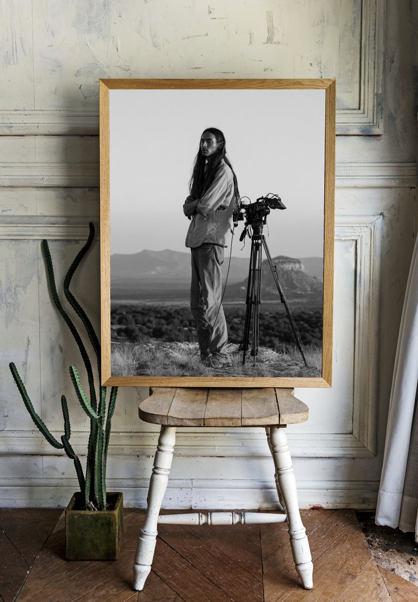 Desert Filmmaker Portrait Print. room preview