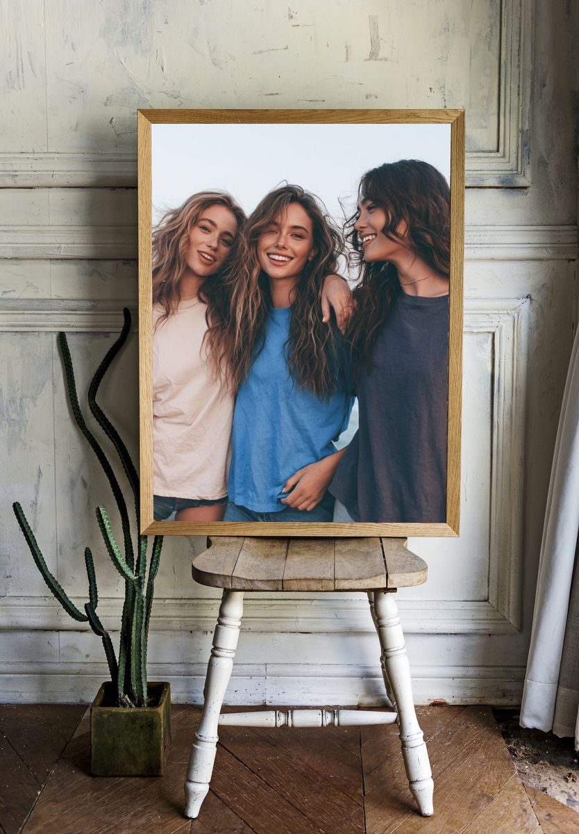 Friends by the Sea Photography Print. room preview
