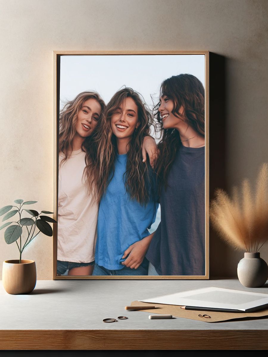 Friends by the Sea Photography Print. — room view 2