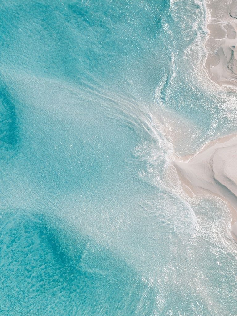 Turquoise Shoreline Aerial Photography Poster. poster — photography art