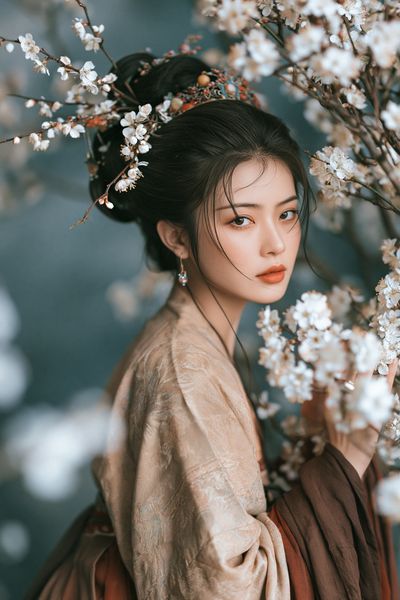 Cherry Blossom Portrait Photography Poster. poster