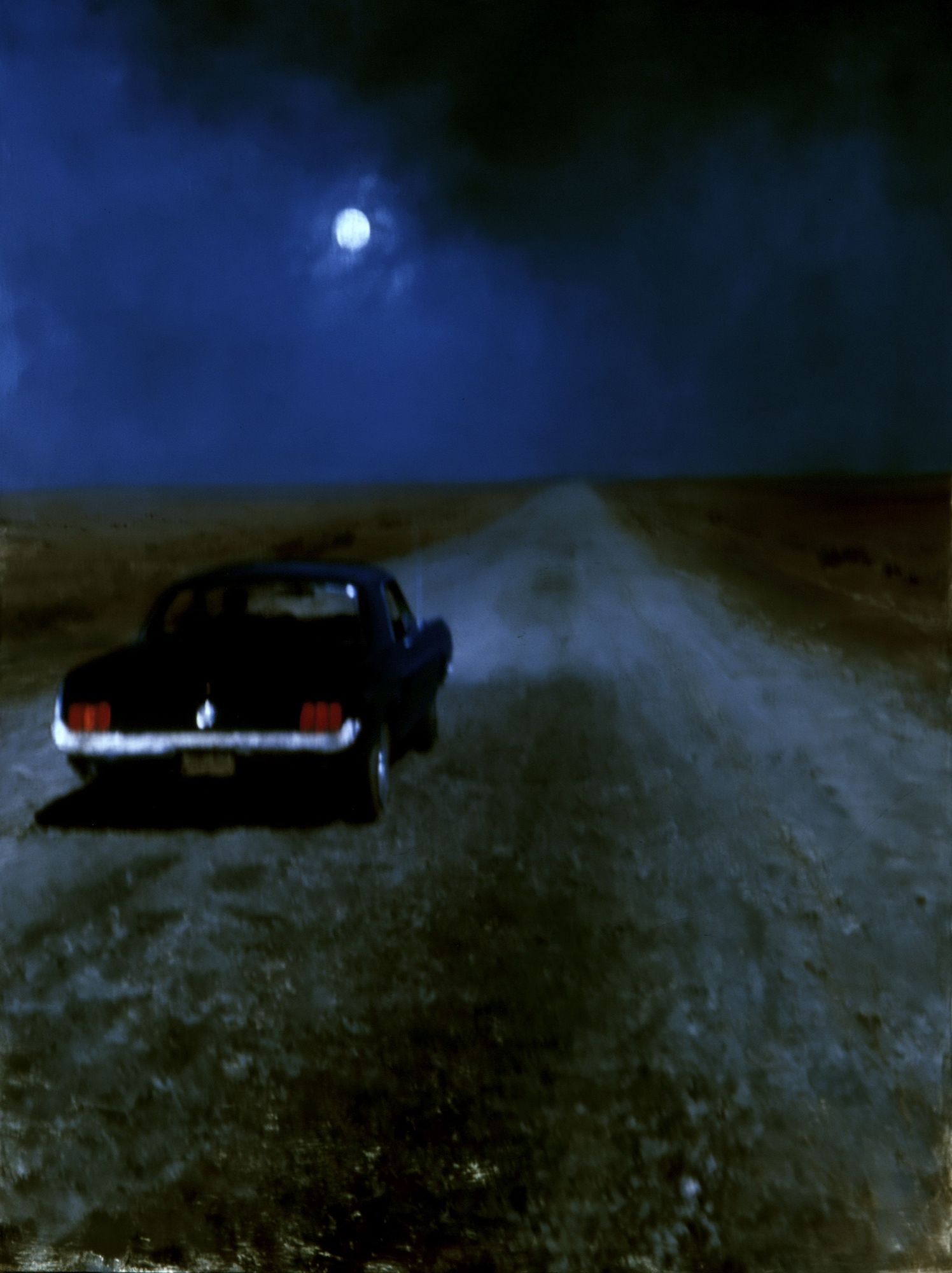 Moonlit Road Trip Photography Poster. poster detail