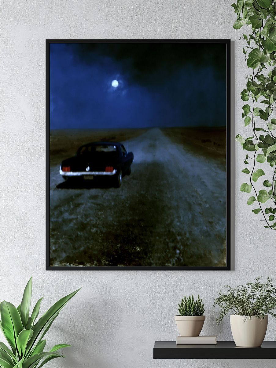 Moonlit Road Trip Photography Poster. — room view 4