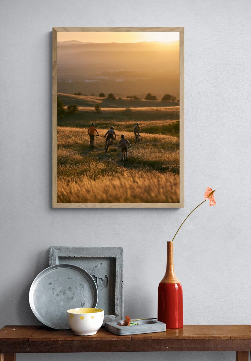 Golden Hour Mountain Biking Poster. — room view 3