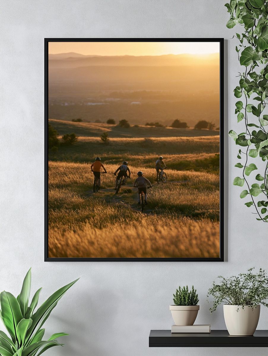 Golden Hour Mountain Biking Poster. — room view 4