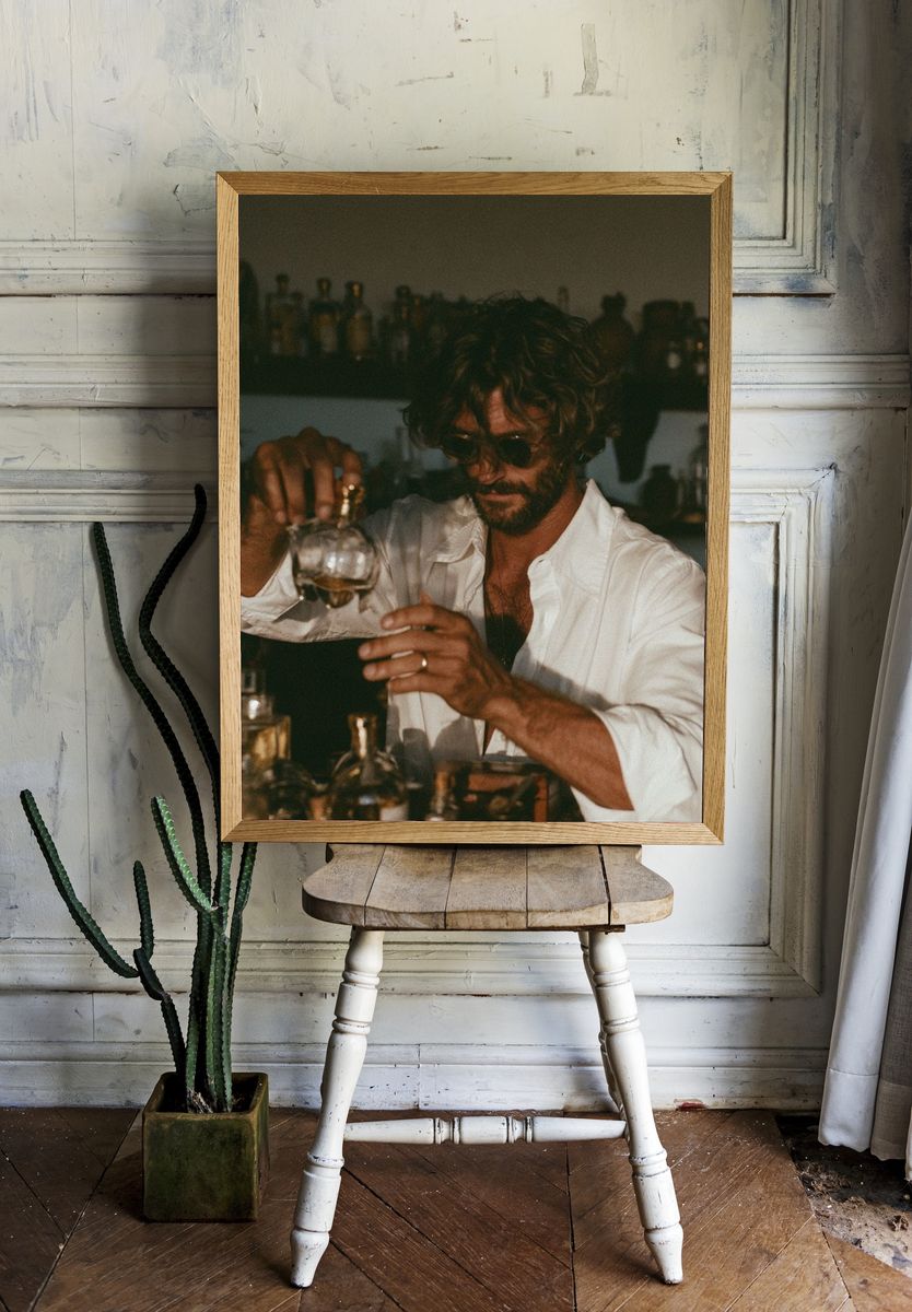 Cocktail Bartender Photography Poster. — room view 1