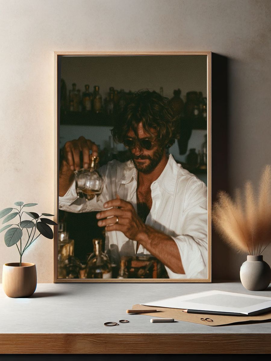 Cocktail Bartender Photography Poster. — room view 2