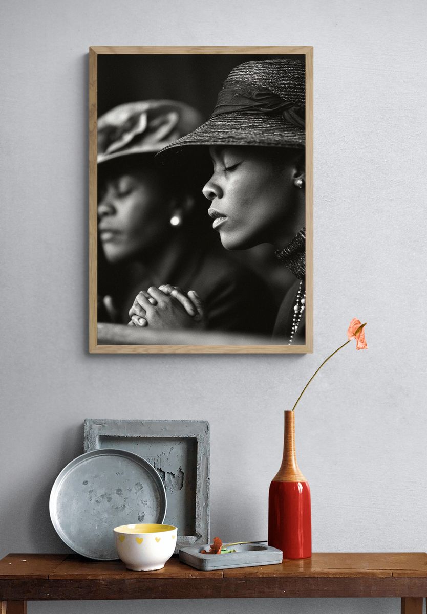 Contemplative Women Portrait Photography Poster. — room view 3