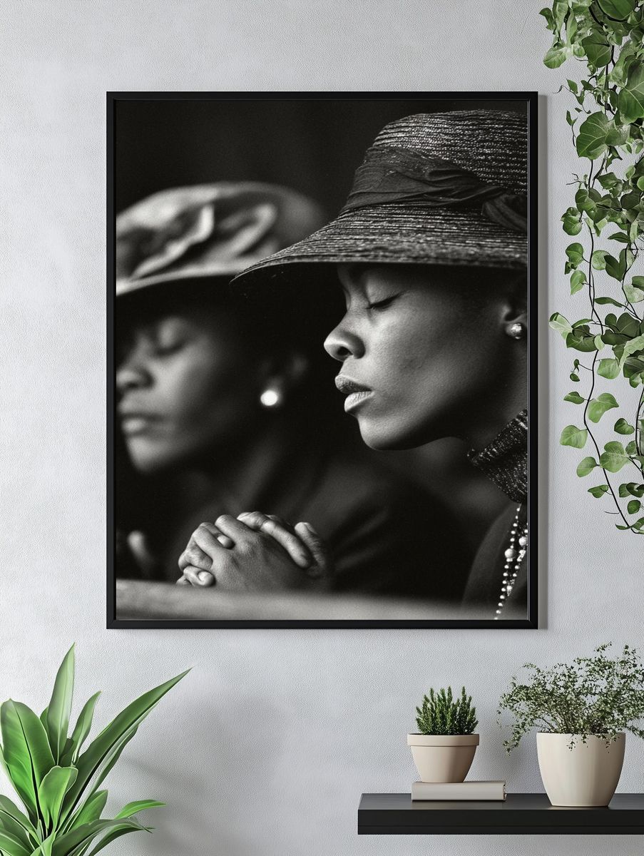 Contemplative Women Portrait Photography Poster. — room view 4