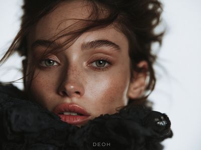 Freckled Portrait Photography Poster.