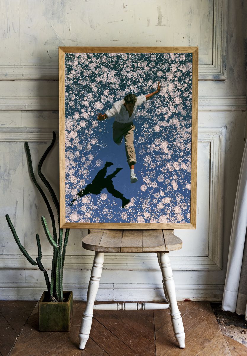 Floating Figure Photography Poster. room preview