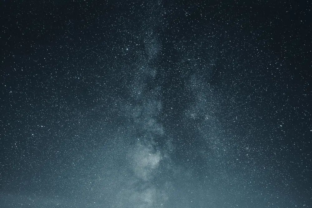 Beautiful milky way night sky. poster detail