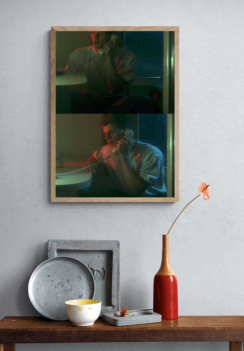 Neon Phone Call Photography Poster. — room view 3