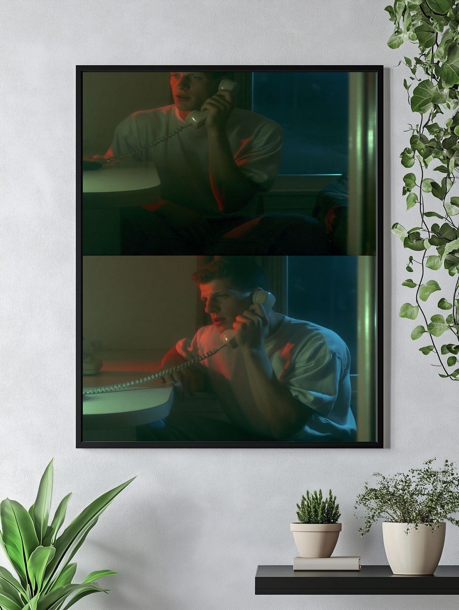 Neon Phone Call Photography Poster. — room view 4