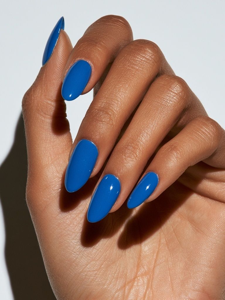 Blue Manicure Portrait Print. poster — photography art