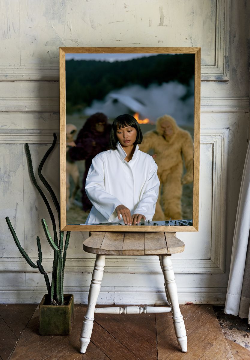 DJ Performance Portrait Poster. room preview