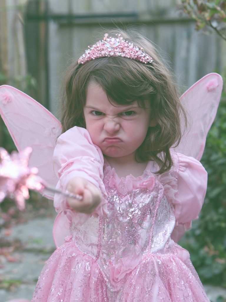Pink Fairy Child Portrait Print. poster detail