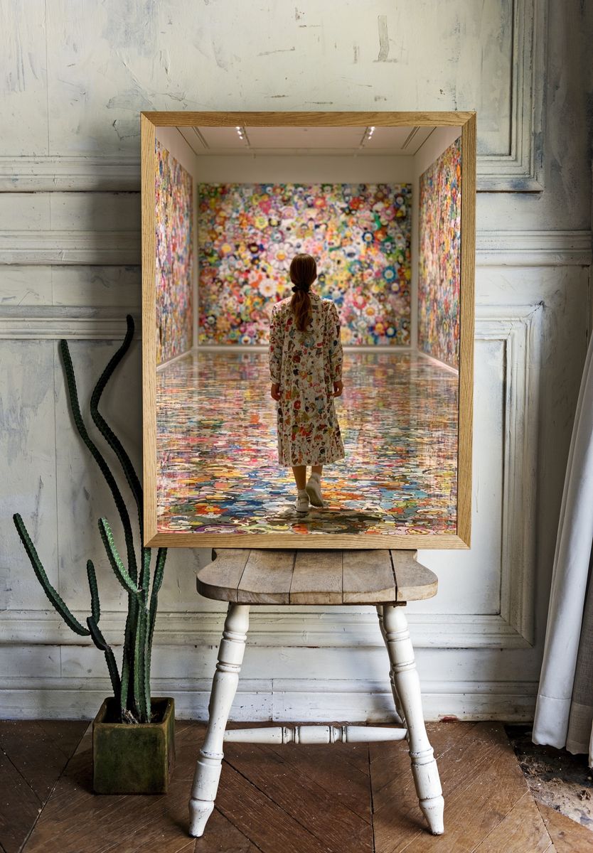 Immersive Floral Gallery Photography Poster. — room view 1