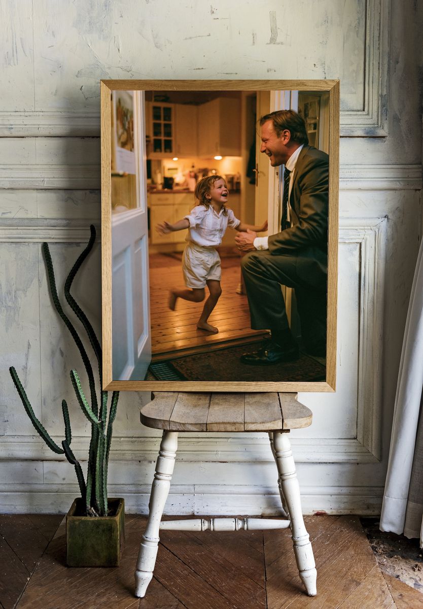 Joyful Family Homecoming Photography Poster. room preview