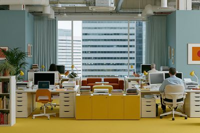 Modern Office Interior Photography Poster.