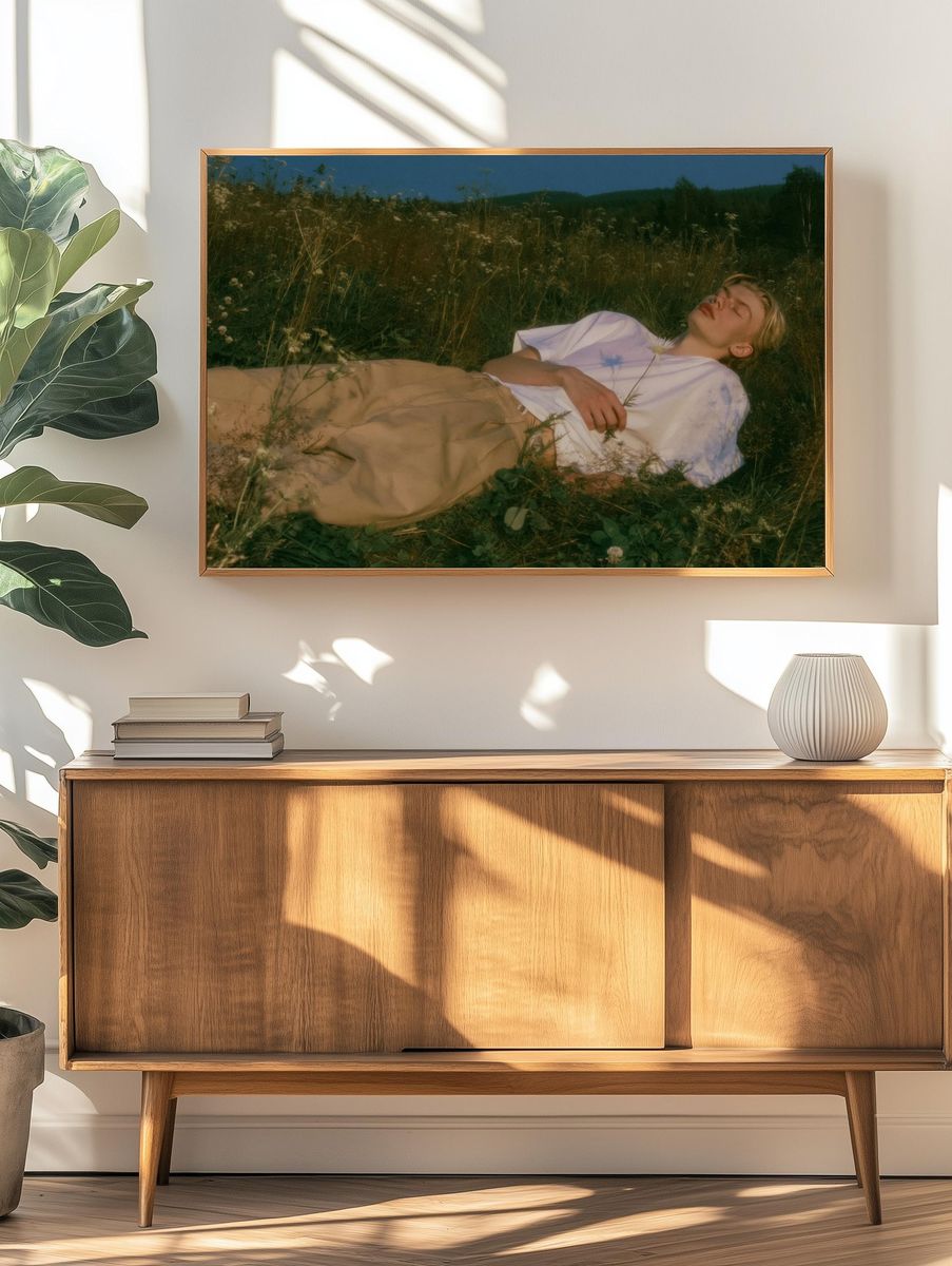 Dreaming Meadow Portrait Poster. — room view 3