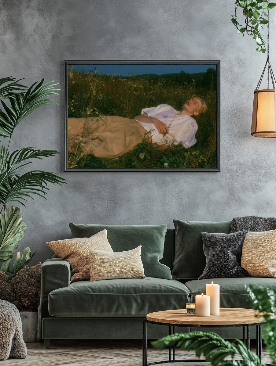 Dreaming Meadow Portrait Poster. — room view 4