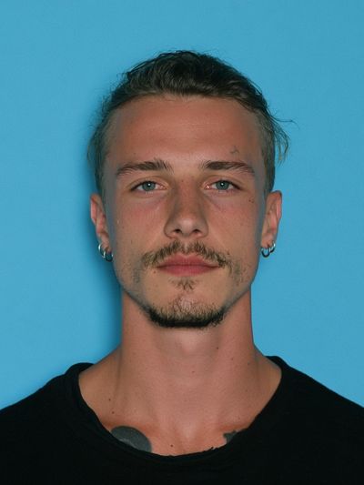 Blue Background Portrait Poster.